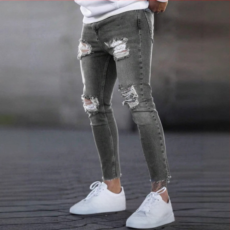 shein határokon átnyúló külkereskedelem Európa és az Egyesült Államok új férfi farmernadrágok lezser karcsúsított lábak férfi szakadt nadrágok nagykereskedelem