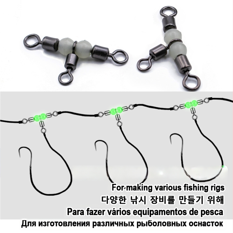 Öine kalapüük Ameerika kolmiknärvi helendav pöördevastane pealiini alamliini mähisega T-riba helendav helmes 8-rõngaga hargnemisühendus