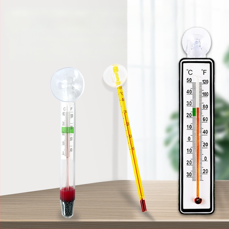 Akvariumo termometras, didelio tikslumo vandens temperatūros siurbimo puodelio vandens termometras, tropinių žuvų vėžlių akvariumo plaukiojantis termometras