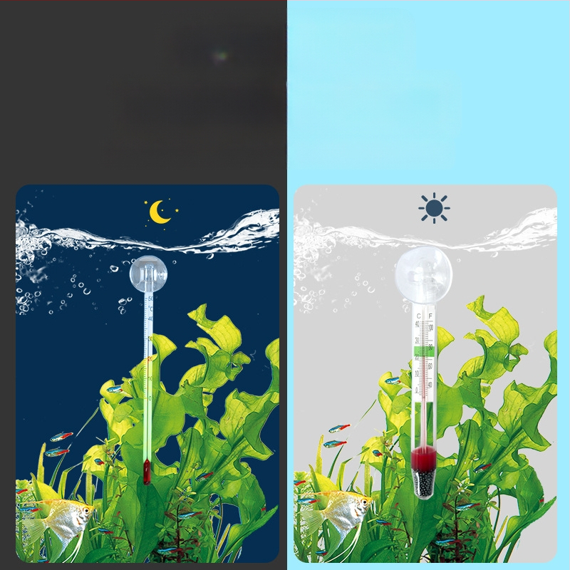 Akvariumo termometras, didelio tikslumo vandens temperatūros siurbimo puodelio vandens termometras, tropinių žuvų vėžlių akvariumo plaukiojantis termometras