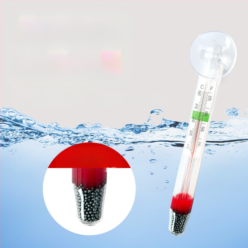 Akvariumo termometras, didelio tikslumo vandens temperatūros siurbimo puodelio vandens termometras, tropinių žuvų vėžlių akvariumo plaukiojantis termometras
