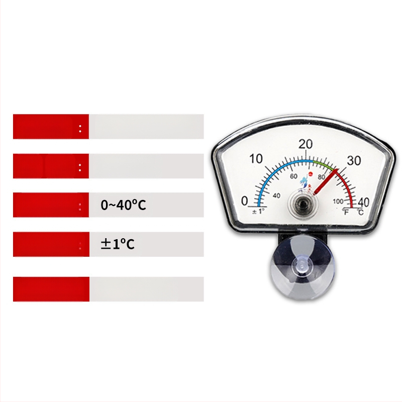Akvariumo termometras, didelio tikslumo vandens temperatūros siurbimo puodelio vandens termometras, tropinių žuvų vėžlių akvariumo plaukiojantis termometras