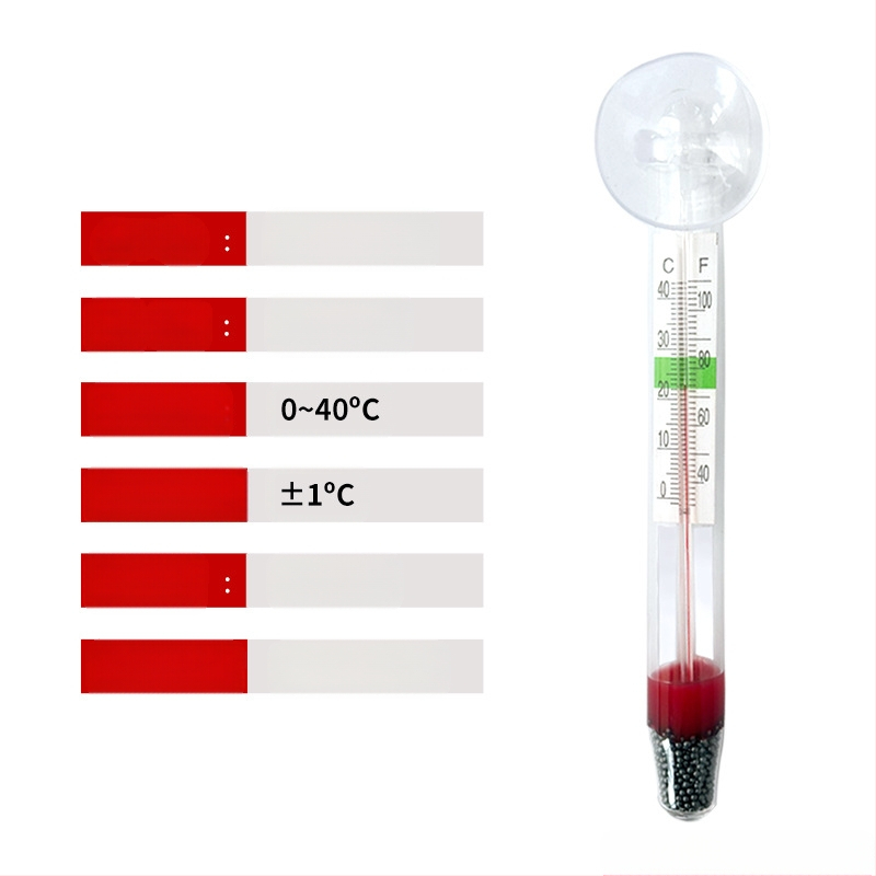 Akvariumo termometras, didelio tikslumo vandens temperatūros siurbimo puodelio vandens termometras, tropinių žuvų vėžlių akvariumo plaukiojantis termometras