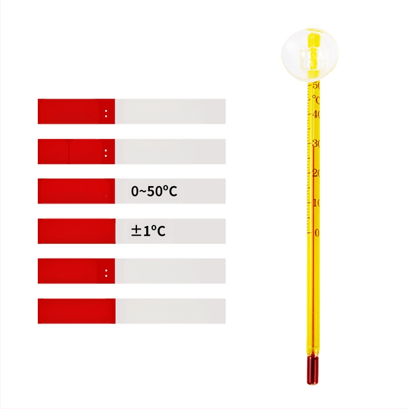 Akvariumo termometras, didelio tikslumo vandens temperatūros siurbimo puodelio vandens termometras, tropinių žuvų vėžlių akvariumo plaukiojantis termometras