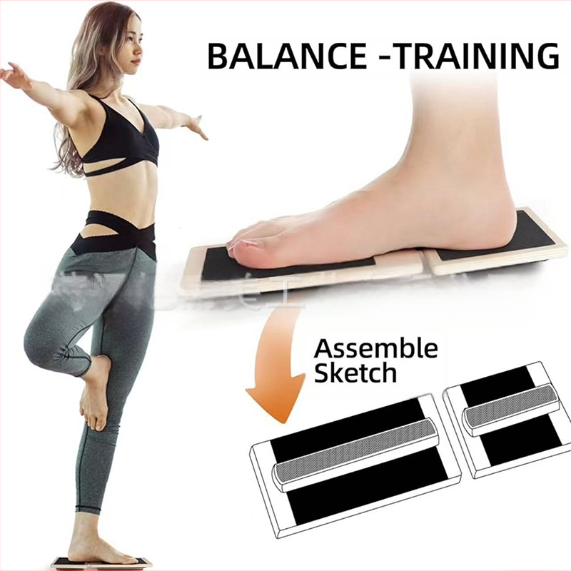 Uus puidust jala venituslaud tasakaalulaud rühti korrigeeriv pahkluu stabilisaator balleti täispuidust treeninglaud