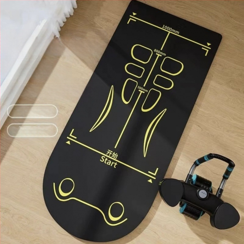 Fitness meeste paksendatud kõhulihaste ratta suurus libisemisvastane šokk kõhulihaste ratta helikindel põrandamatt