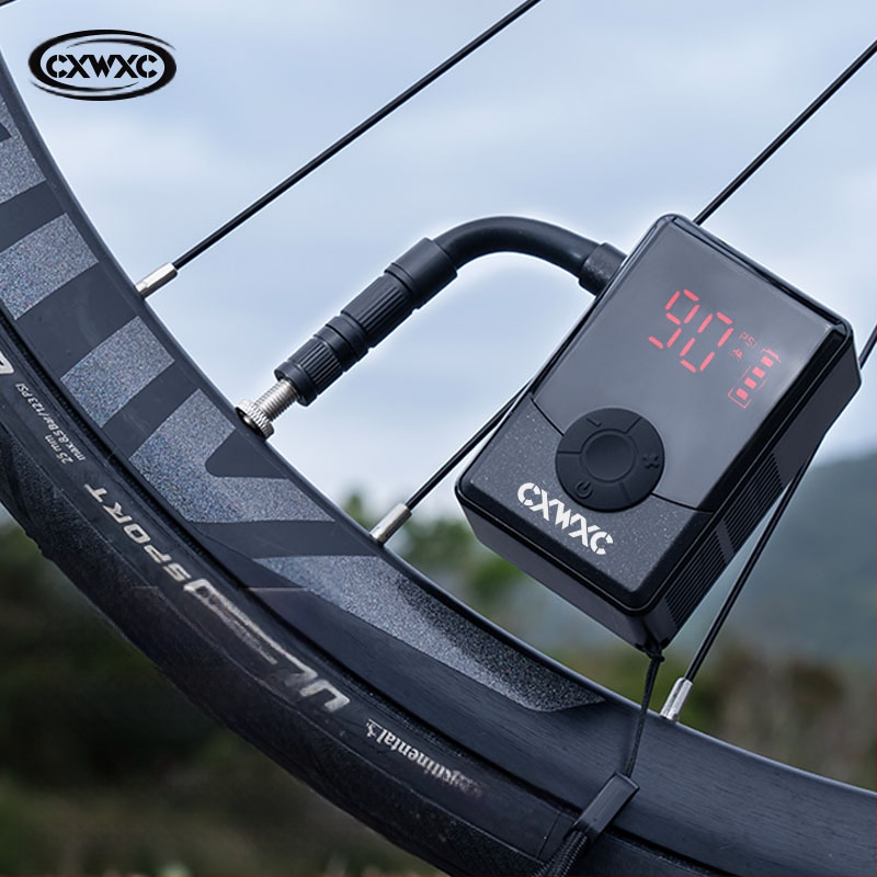 Cxwxc kalnu ceļa velosipēdu sūknis elektriskais piepūtes sūknis augstspiediena pārnēsājams mini digitālais displeja gaisa sūknis