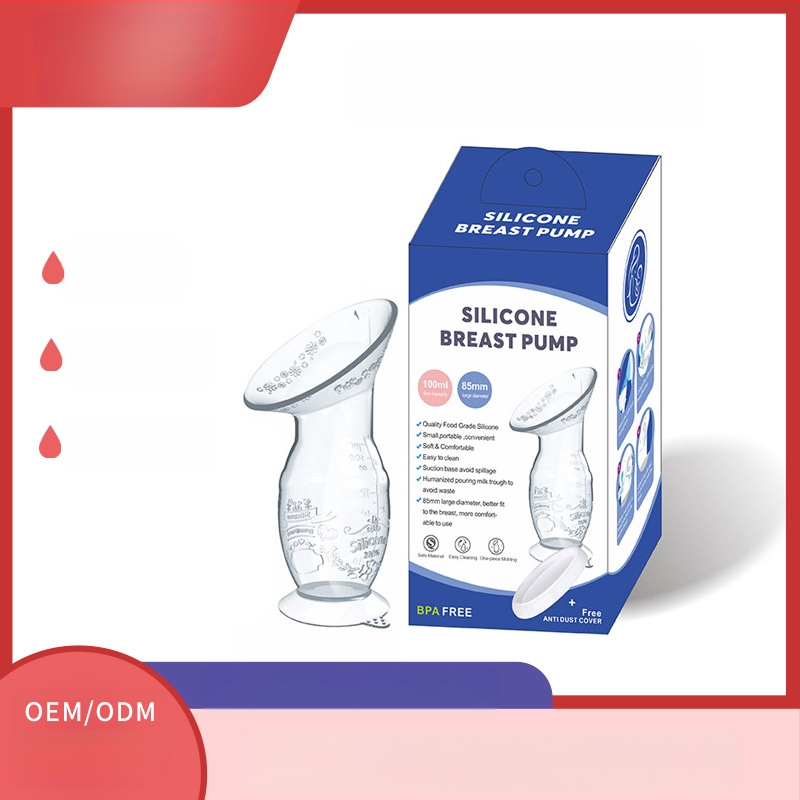 „Spot 90ml“ silikoninis krūties pompa, krūties pieno surinktuvas, rankinis krūties pompos melžimo įtaisas, pogimdyminiai reikmenys su siurbtuku