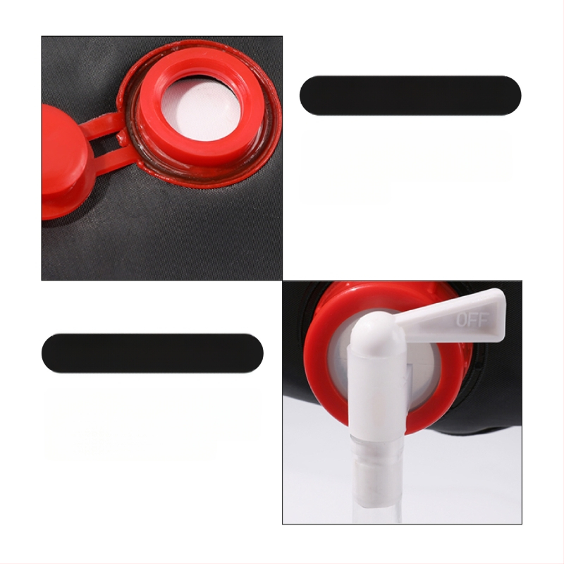 Kokkupandav päikeseenergial töötav vannikott, kaasaskantav 20L telkimiseks mõeldud PVC dušikott, must vannivee hoiukott