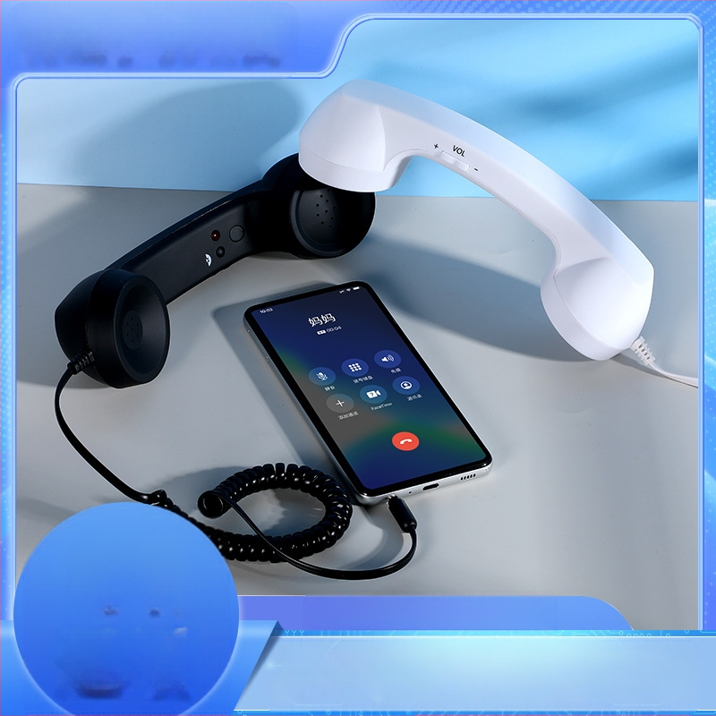 Piiriülene retro mobiiltelefoni kõrvaklappide moodne piiripealne kõrvaklappide mikrofoniga lahe telefoni kõrvaklapp rasedatele naistele müügiks valmis