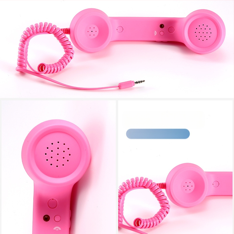 Piiriülene retro mobiiltelefoni kõrvaklappide moodne piiripealne kõrvaklappide mikrofoniga lahe telefoni kõrvaklapp rasedatele naistele müügiks valmis