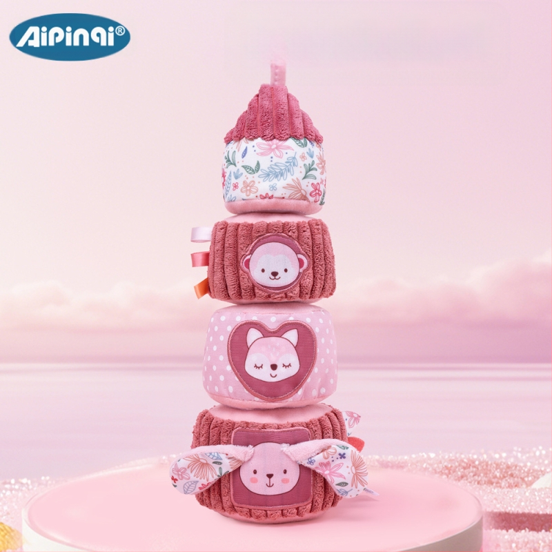 Uue beebi virnastav torniklaasiga Jenga hariduslik mänguasi 0-1-aastastele vikerkaaretorni intellektuaalne mänguasi