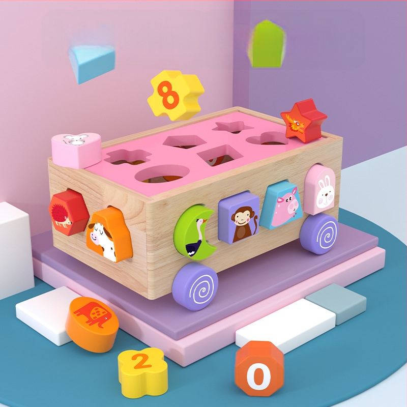 Puzle 1-3 ar pusi gadus veciem agrīnās izglītības puzle Smadzenes stimulējošas mazuļu rotaļlietas zēniem un meitenēm, mazu bērnu formu saskaņošanas klucīši