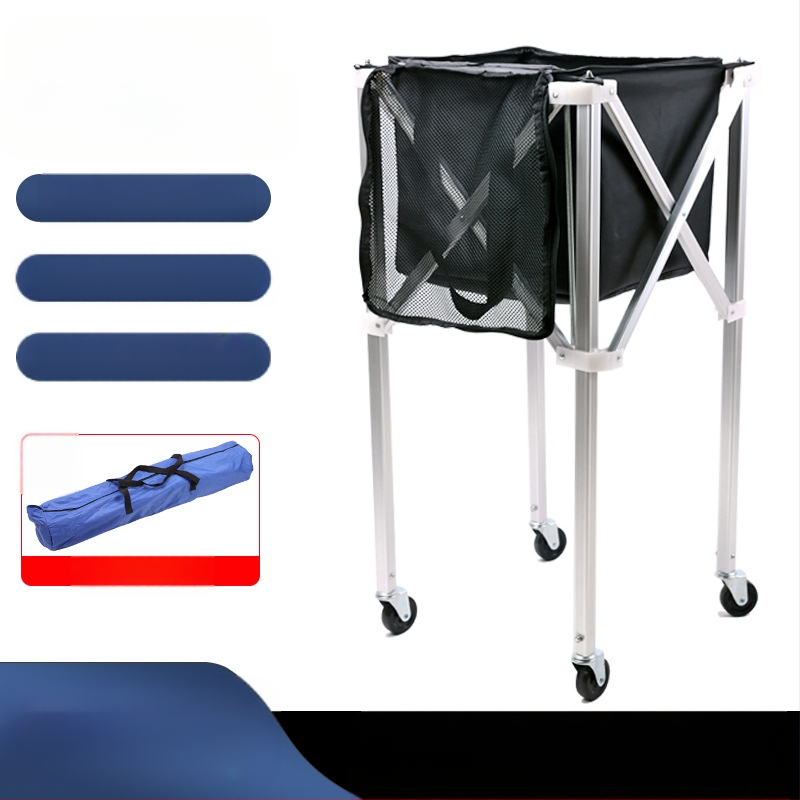 Kokkupandav alumiiniumisulamist tennisekäru mobiilne pallikorjamisraami hoiukott kaasaskantav suure mahutavusega pallikorjamisraam