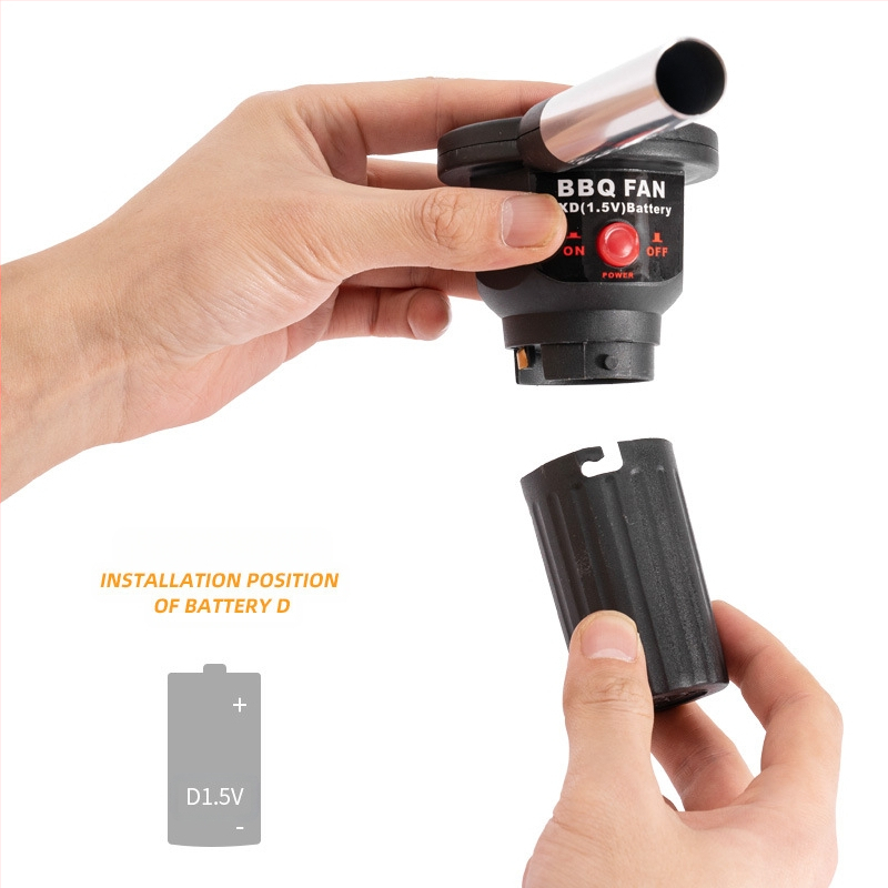 Piiriülene grilli elektriline puhur BBQ-põleti mini kaasaskantav föön telkimispikniku tuletööriist