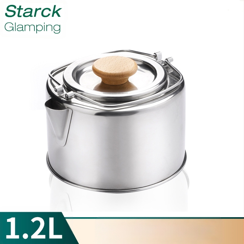 1,2 l nehrđajući čelik kuhalo za vodu, vanjski kuhalo, prijenosni čajnik, prijenosni kuhalo za vodu, set alata za kampiranje