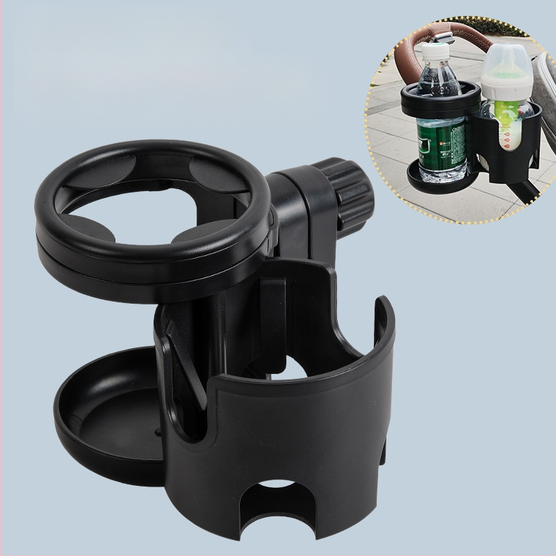 Suport de siguranță pentru cărucior Amazon transfrontalier, suport pentru pahar, sticlă de apă, suport dublu pentru pahar, suport multifuncțional pentru pahar, suport pentru sticlă două în unu