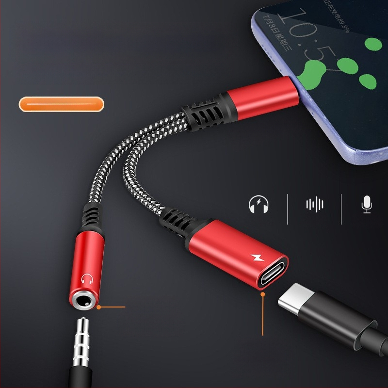 C tipo skaitmeninis adapteris 3,5 mm ausinių keitiklis mobiliojo telefono įkrovimui PD60W greito įkrovimo garso kabelis