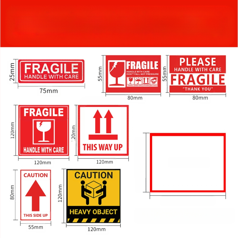 Habraste toodete silt habras hiina ja inglise keeles hoiatussilt kaetud paberist ekspresslogistika pakendi habras silt