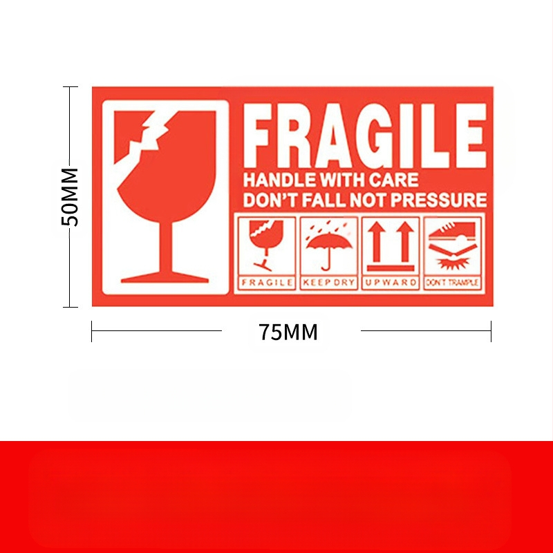 Habraste toodete silt habras hiina ja inglise keeles hoiatussilt kaetud paberist ekspresslogistika pakendi habras silt