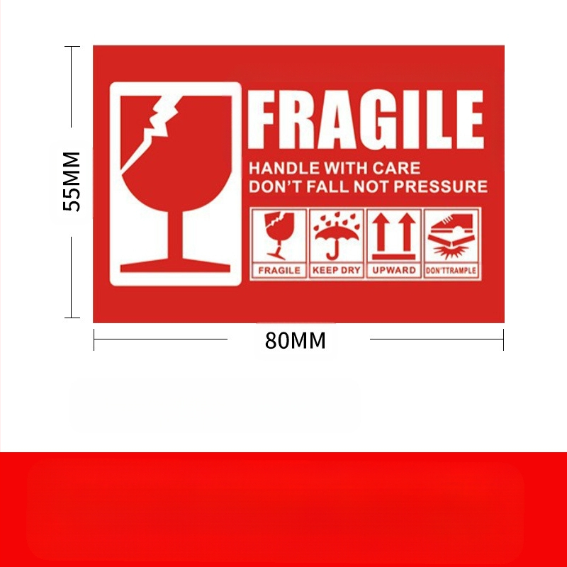 Habraste toodete silt habras hiina ja inglise keeles hoiatussilt kaetud paberist ekspresslogistika pakendi habras silt