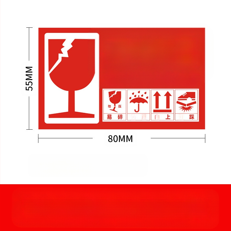 Habraste toodete silt habras hiina ja inglise keeles hoiatussilt kaetud paberist ekspresslogistika pakendi habras silt