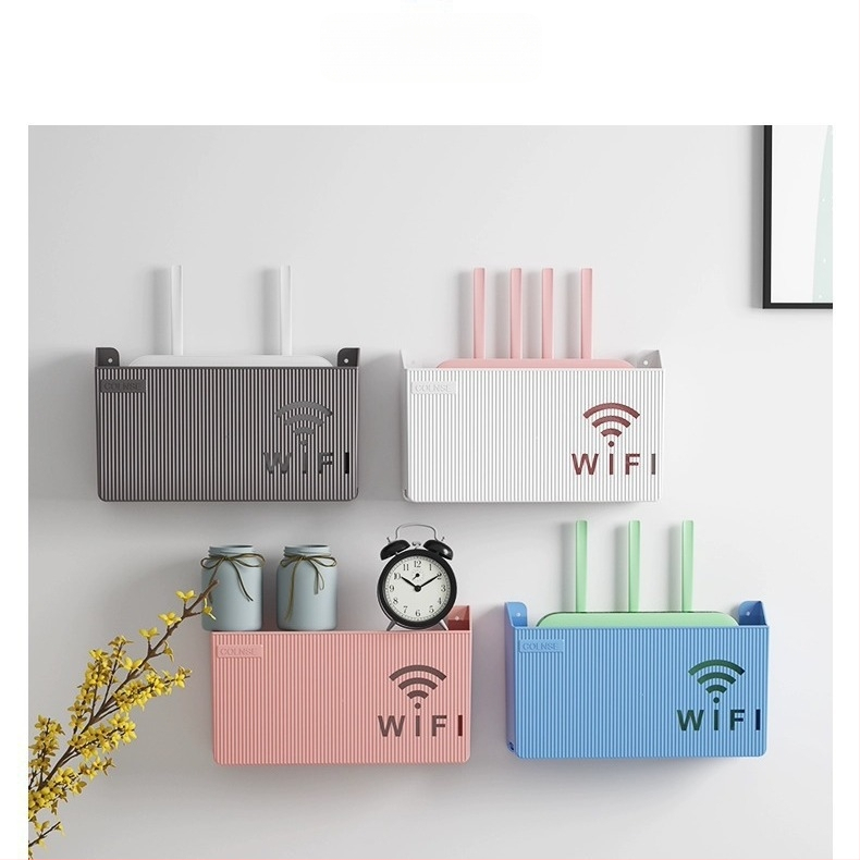 Pie sienas stiprināma uzglabāšanas kaste bezvadu wifi TV dekoderis maršrutētāja plaukts necaurduroša uzglabāšanas kaste pie sienas stiprināma
