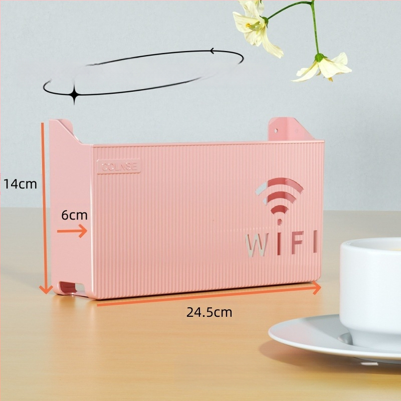 Pie sienas stiprināma uzglabāšanas kaste bezvadu wifi TV dekoderis maršrutētāja plaukts necaurduroša uzglabāšanas kaste pie sienas stiprināma