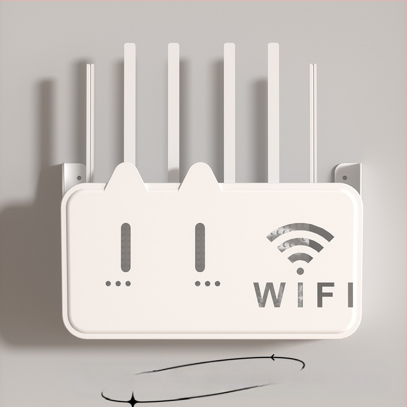 Pie sienas stiprināma uzglabāšanas kaste bezvadu wifi TV dekoderis maršrutētāja plaukts necaurduroša uzglabāšanas kaste pie sienas stiprināma