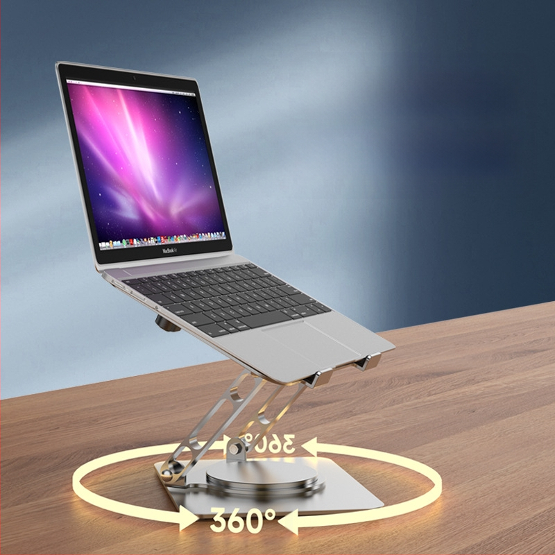 Sülearvuti alus, vertikaalne kõrgendusriiul, 360-kraadine pöörlemine, reguleeritav tõsteklamber, 18-tolline mängusülearvuti lauaarvuti