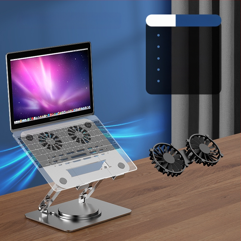 Sülearvuti alus, vertikaalne kõrgendusriiul, 360-kraadine pöörlemine, reguleeritav tõsteklamber, 18-tolline mängusülearvuti lauaarvuti