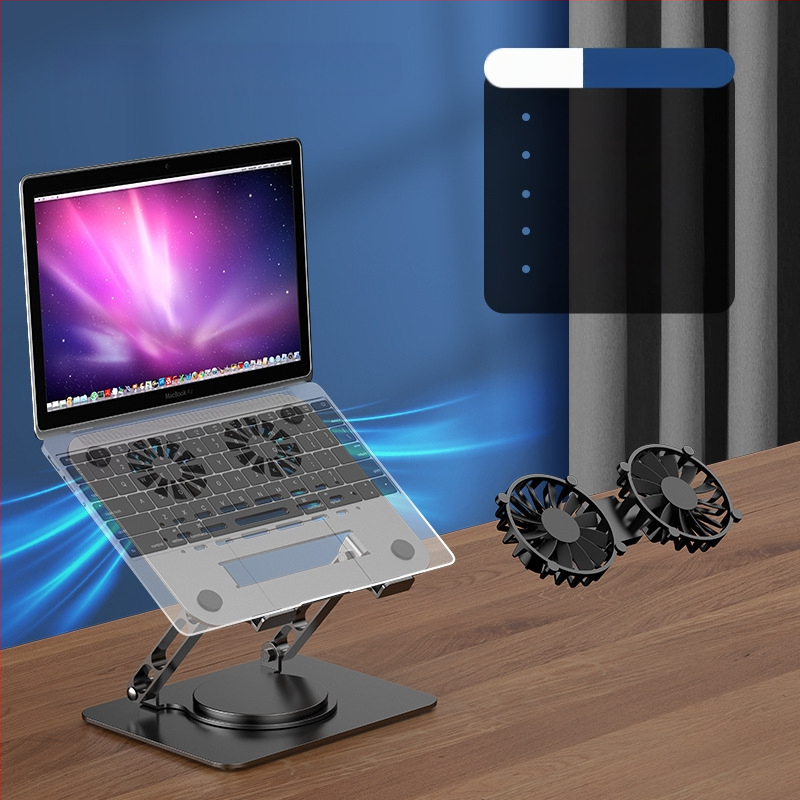 Sülearvuti alus, vertikaalne kõrgendusriiul, 360-kraadine pöörlemine, reguleeritav tõsteklamber, 18-tolline mängusülearvuti lauaarvuti