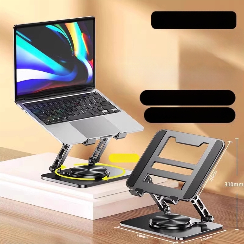 Sülearvuti alus, vertikaalne kõrgendusriiul, 360-kraadine pöörlemine, reguleeritav tõsteklamber, 18-tolline mängusülearvuti lauaarvuti