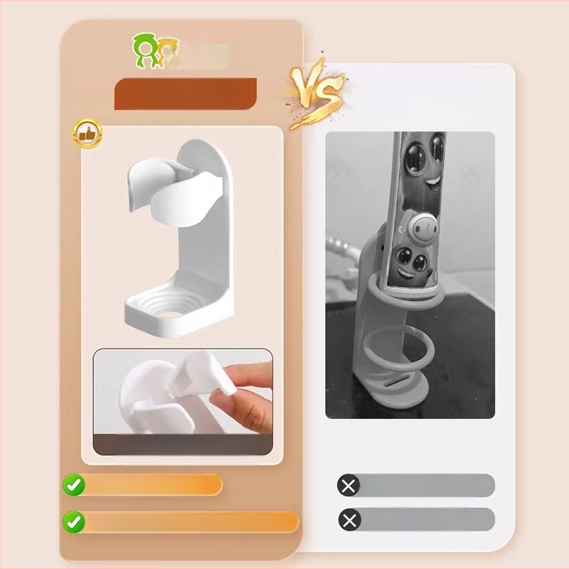 Elektrinis dantų šepetėlis laiko be perforatoriaus tvirtinamą prie sienos dantų šepetėlių pakabą, tualeto dantų šepetėlių laikymo pagrindą, dantų laikymo lentyną