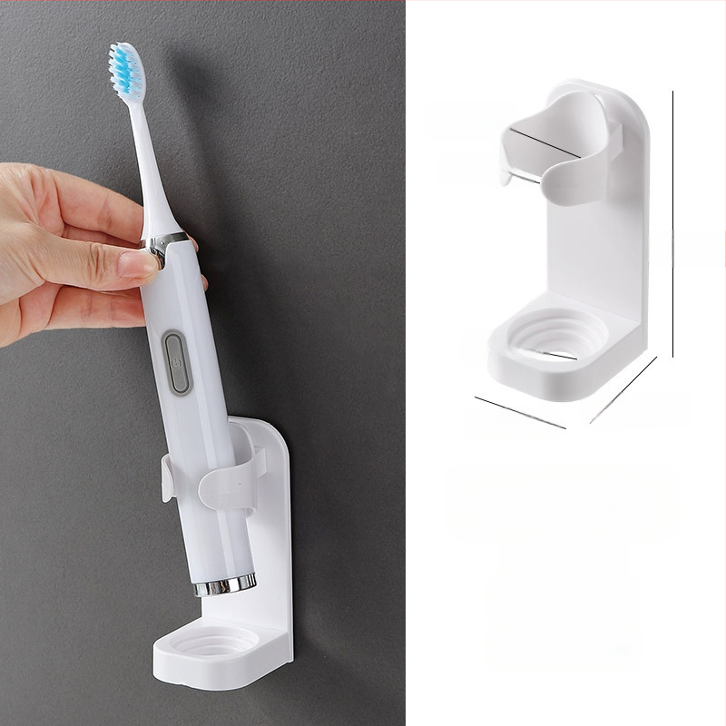 Elektrinis dantų šepetėlis laiko be perforatoriaus tvirtinamą prie sienos dantų šepetėlių pakabą, tualeto dantų šepetėlių laikymo pagrindą, dantų laikymo lentyną