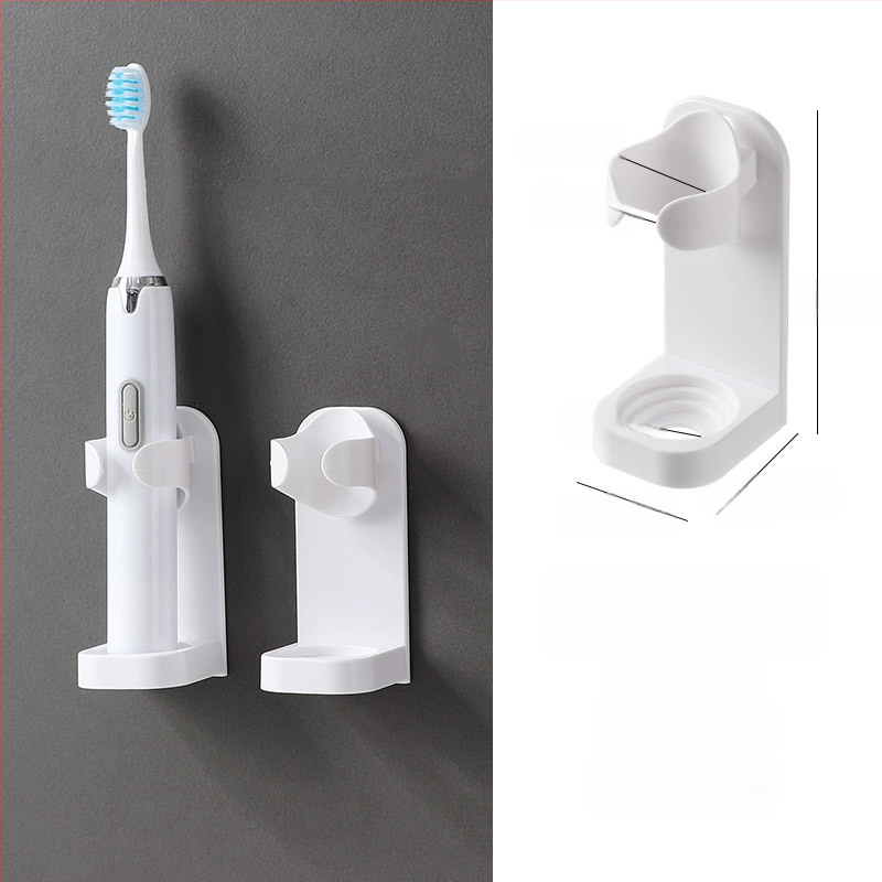 Elektrinis dantų šepetėlis laiko be perforatoriaus tvirtinamą prie sienos dantų šepetėlių pakabą, tualeto dantų šepetėlių laikymo pagrindą, dantų laikymo lentyną