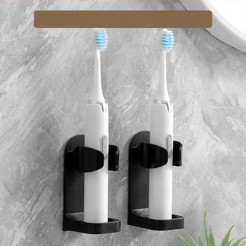 Elektrinis dantų šepetėlis laiko be perforatoriaus tvirtinamą prie sienos dantų šepetėlių pakabą, tualeto dantų šepetėlių laikymo pagrindą, dantų laikymo lentyną