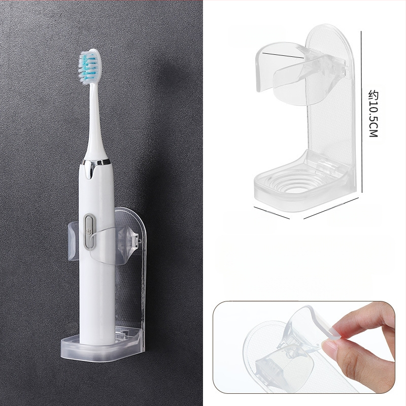 Elektrinis dantų šepetėlis laiko be perforatoriaus tvirtinamą prie sienos dantų šepetėlių pakabą, tualeto dantų šepetėlių laikymo pagrindą, dantų laikymo lentyną