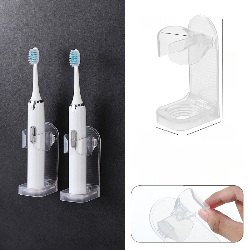 Elektrinis dantų šepetėlis laiko be perforatoriaus tvirtinamą prie sienos dantų šepetėlių pakabą, tualeto dantų šepetėlių laikymo pagrindą, dantų laikymo lentyną
