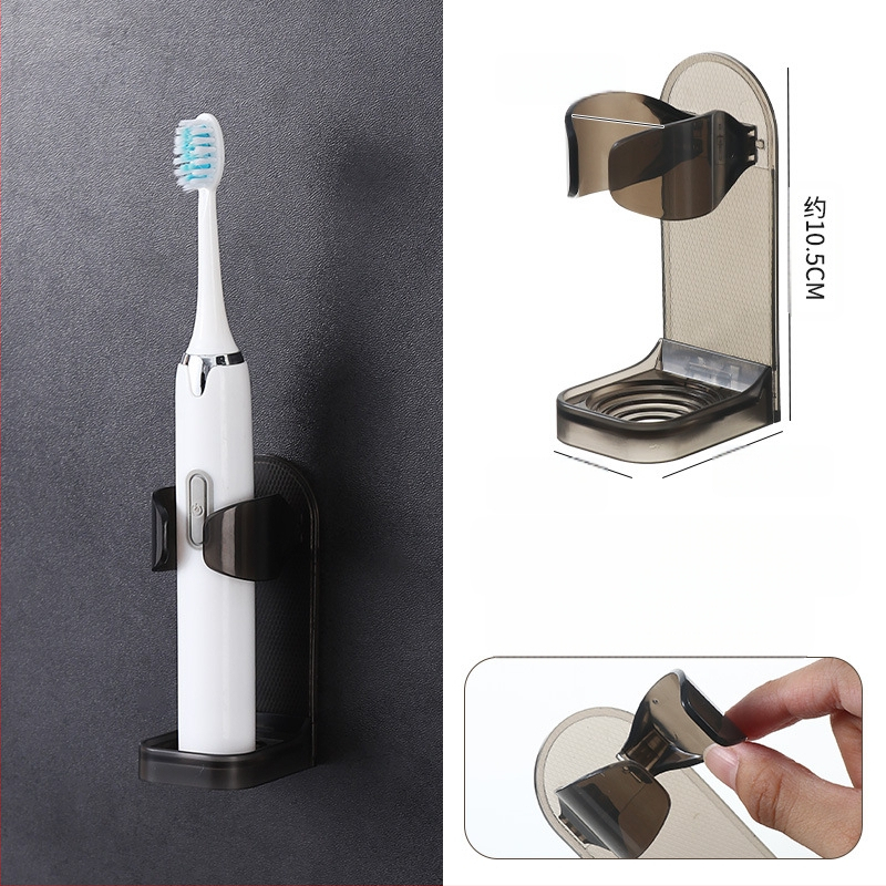 Elektrinis dantų šepetėlis laiko be perforatoriaus tvirtinamą prie sienos dantų šepetėlių pakabą, tualeto dantų šepetėlių laikymo pagrindą, dantų laikymo lentyną