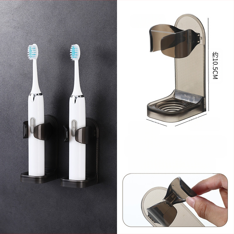 Elektrinis dantų šepetėlis laiko be perforatoriaus tvirtinamą prie sienos dantų šepetėlių pakabą, tualeto dantų šepetėlių laikymo pagrindą, dantų laikymo lentyną