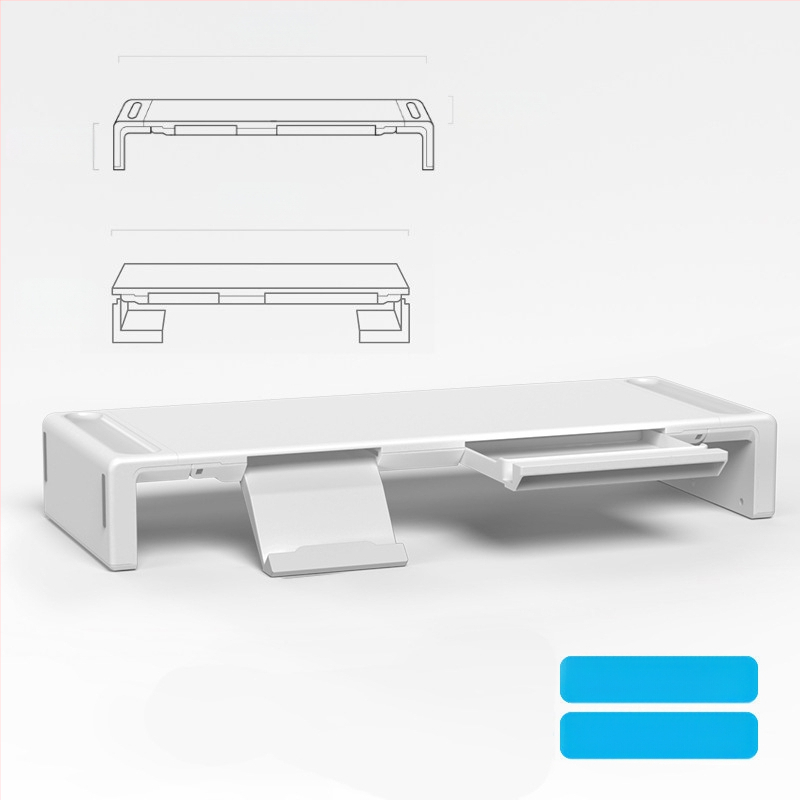 Oimaster Monitor Ανυψωμένη επέκταση USB Πτυσσόμενος υπολογιστής, επιτραπέζιος χώρος αποθήκευσης, ανυψωμένη βάση στήριξης