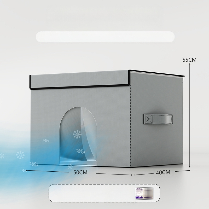 Kassile mõeldud konditsioneeriga majakassipesa, suvine jahutav majakass, suvine lemmikloom, nelja aastaaja universaalne iglu, väikese koera magamiskott