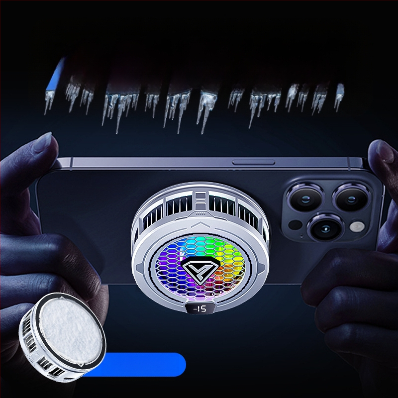 Mobiliojo telefono radiatoriaus puslaidininkinis apledėjimas magnetinis siurbimas skaitmeninis ekranas e. sporto šviesa garsas aušinimo žaidimas išmanusis aušinimo artefaktas SL49