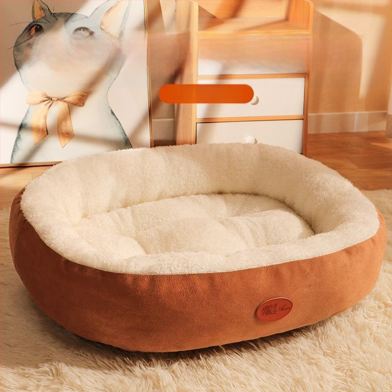 Jesensko-zimsko debelo toplo gnijezdo za kućne ljubimce, prostirka za pse, mačji krevet za velike i male pse, plišani krevet za četiri godišnja doba, univerzalni krevet za kućne ljubimce