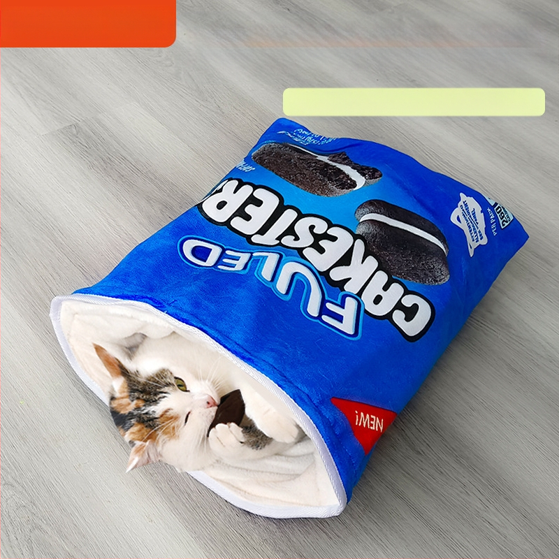 Piiriülene kassipesa magamiskott Helipaber fliisvoodriga soe kassipesa kassi magamiskott kass pehme pesa kass sügis ja talv