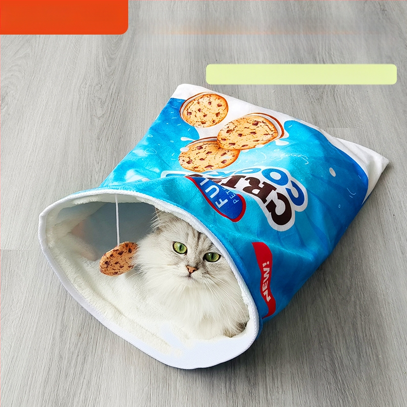 Piiriülene kassipesa magamiskott Helipaber fliisvoodriga soe kassipesa kassi magamiskott kass pehme pesa kass sügis ja talv