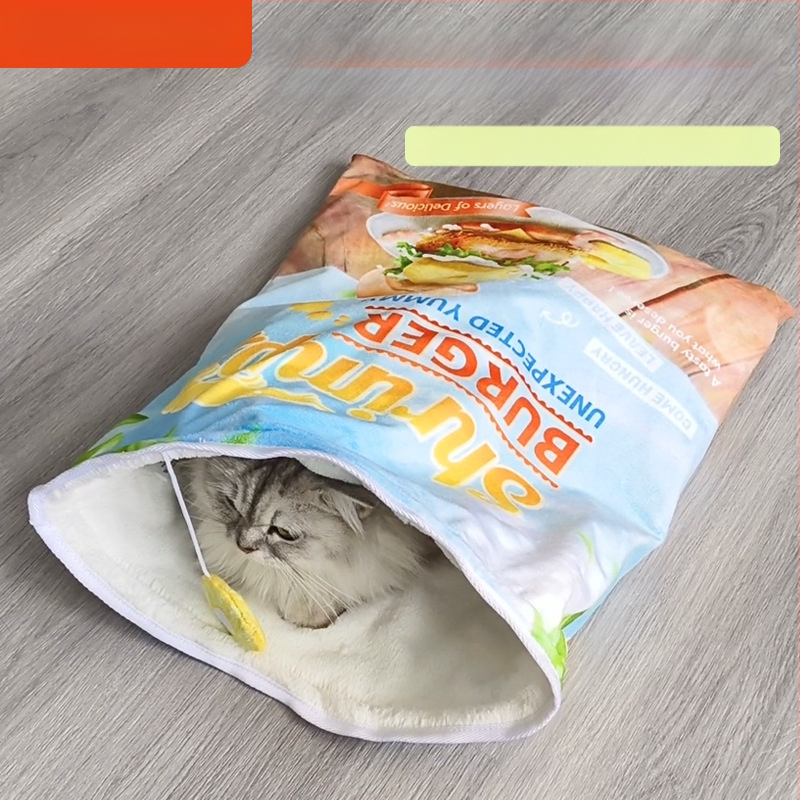 Piiriülene kassipesa magamiskott Helipaber fliisvoodriga soe kassipesa kassi magamiskott kass pehme pesa kass sügis ja talv