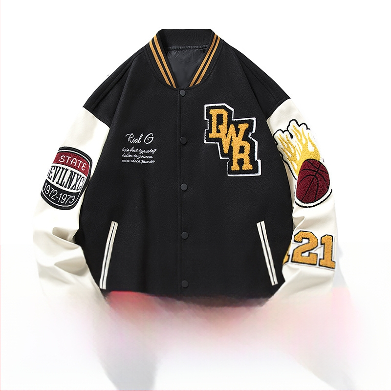 Ευρωπαϊκό και Αμερικανικό Μπέιζμπολ Μπουφάν Plus-Size για Άνδρες, Μοντέρνα Μάρκα Άνοιξης και Φθινοπώρου, Χαλαρά Ευέλικτα Ρούχα, Ins Cool Casual Μπουφάν