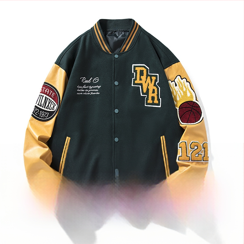 Ευρωπαϊκό και Αμερικανικό Μπέιζμπολ Μπουφάν Plus-Size για Άνδρες, Μοντέρνα Μάρκα Άνοιξης και Φθινοπώρου, Χαλαρά Ευέλικτα Ρούχα, Ins Cool Casual Μπουφάν